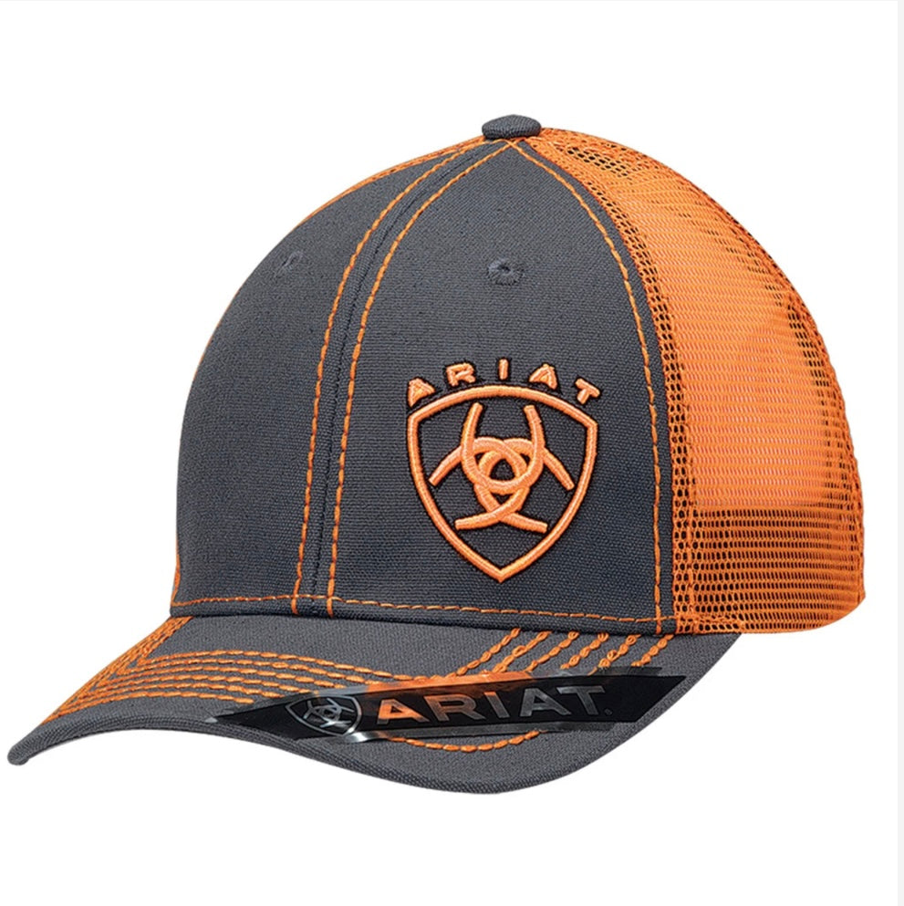 Ariat Orange Grey Snapback