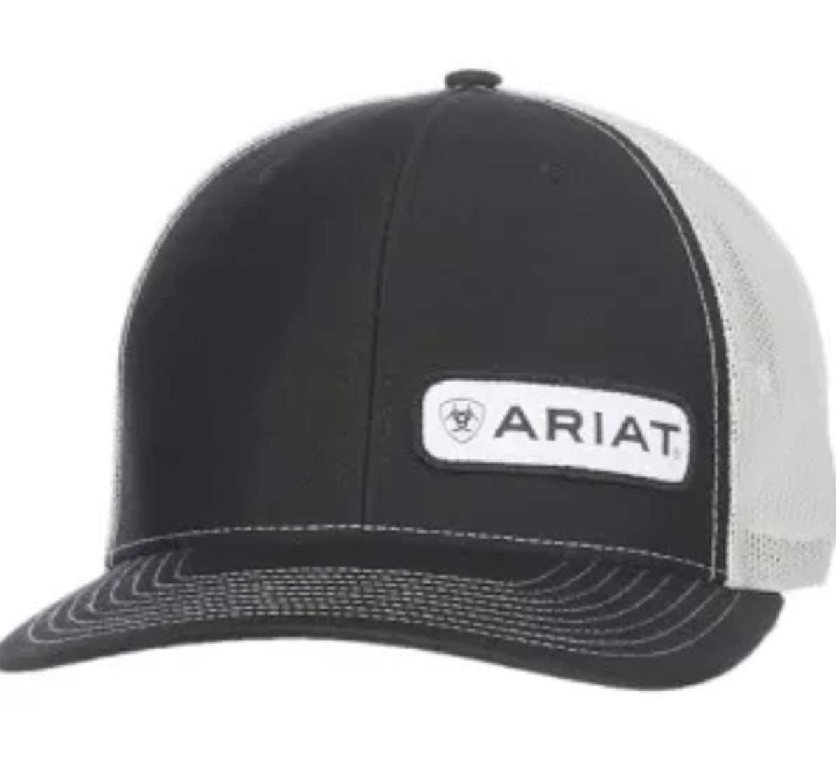 Ariat Black Offset Small Patch Snapback