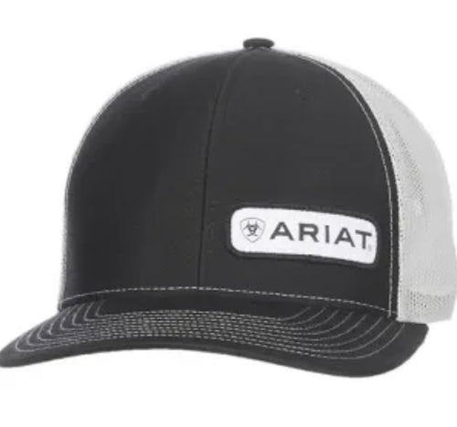 Ariat Black Offset Small Patch Snapback