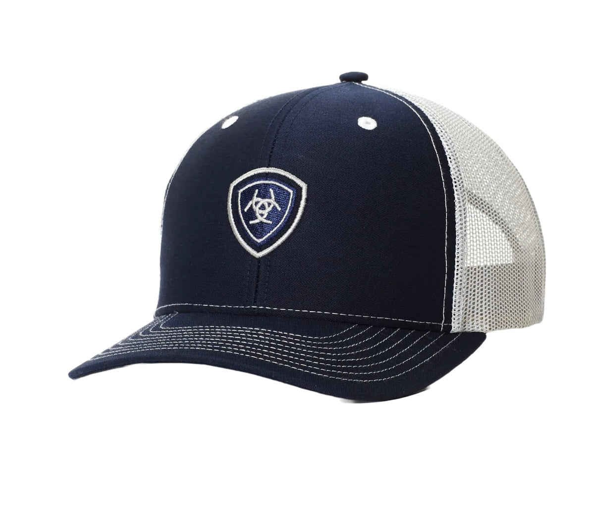 Ariat Men's Embroidered Navy & White Mesh Snapback