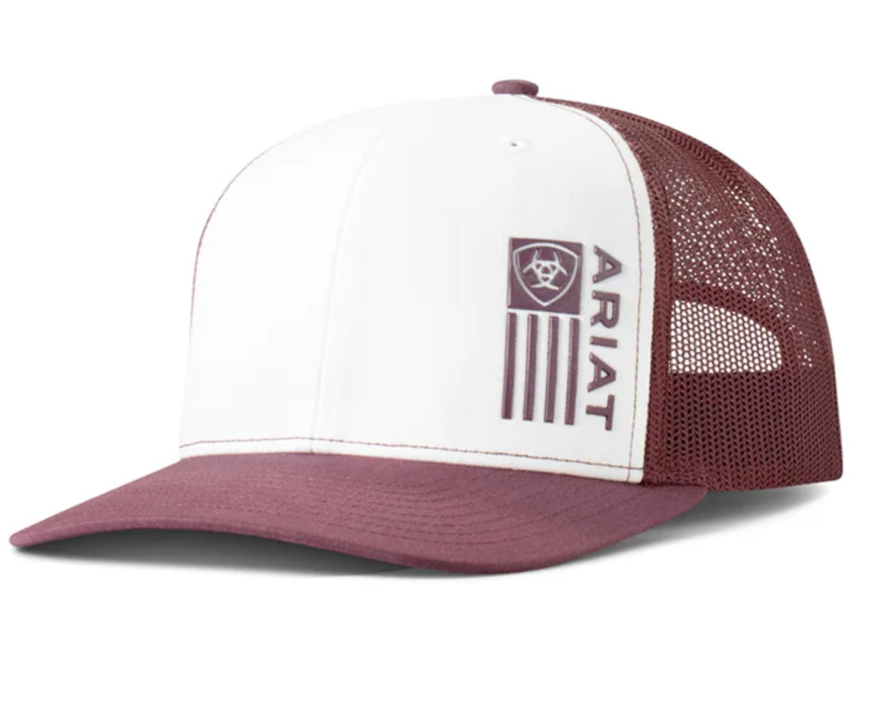 Ariat Burgundy White 112 Snapback