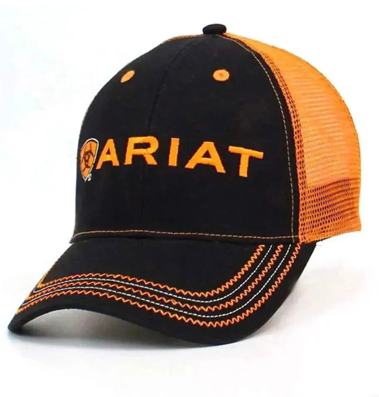 Ariat Black Orange Snapback